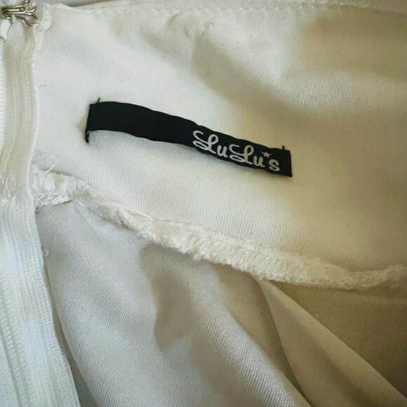 Lulus Lead A Charm Ivory High Neck Dress Size S Small - Picture 5 of 9